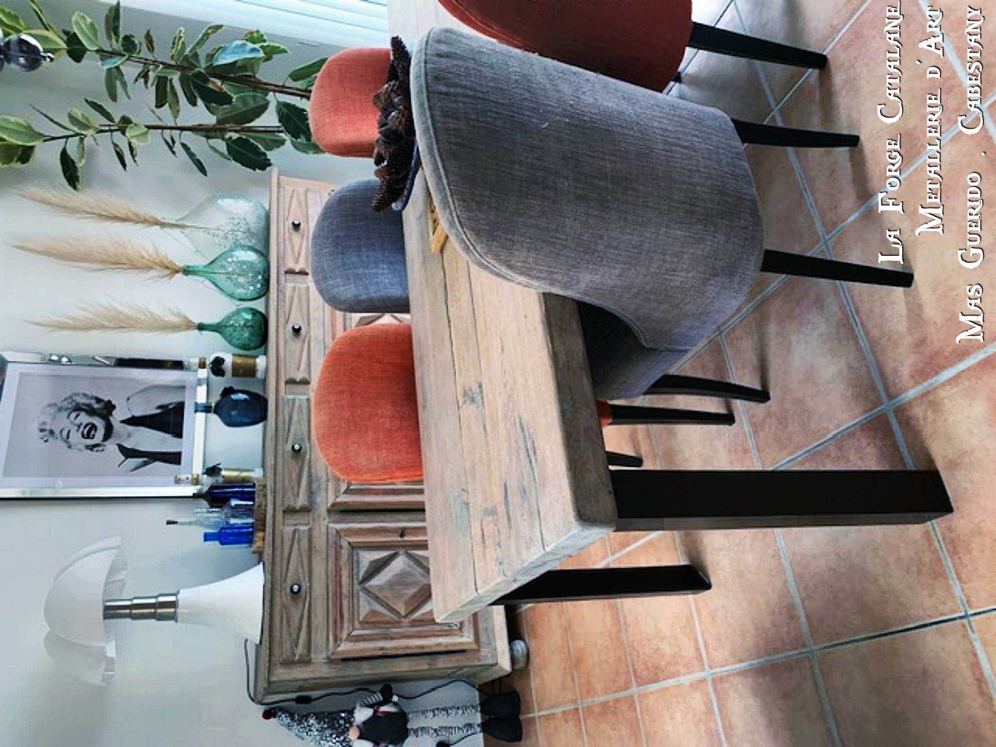 pieds de table en fer corniere forge catalane.jpg